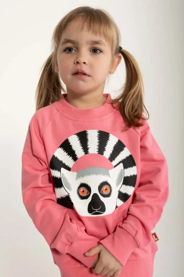 Danefæ Dyrbellow Sweat Pink KATTA LEMUR | Børn Sweatshirts