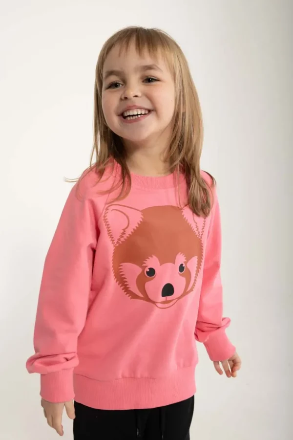 Danefæ Dyrbellow Sweat Pink ROED PANDA | Børn Sweatshirts