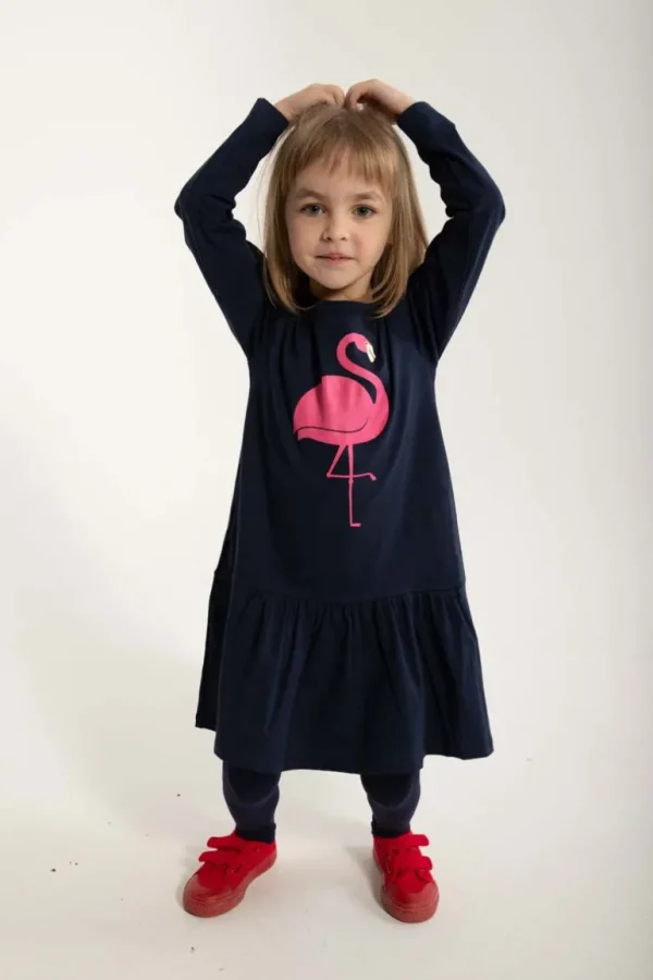 Danefæ Dyrbirdy Dress Dark Navy FLAMINGO | Børn Kjoler
