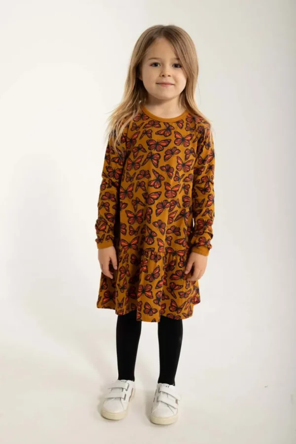 Danefæ Dyrbirdy Dress Golden Honey FLUTTER | Børn Kjoler