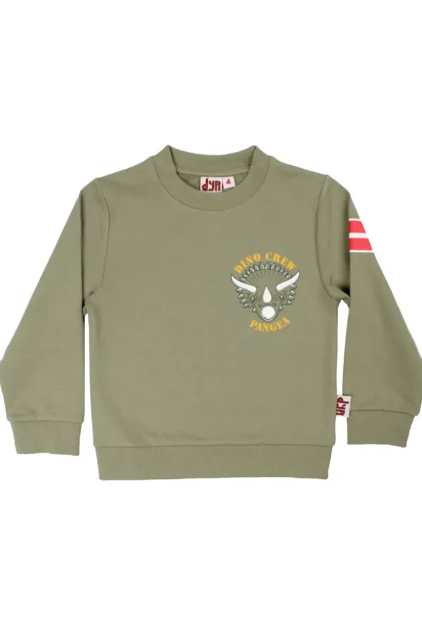Danefæ Dyrdino Crew Sweat Sage TRICERATOPS | Børn Sweatshirts