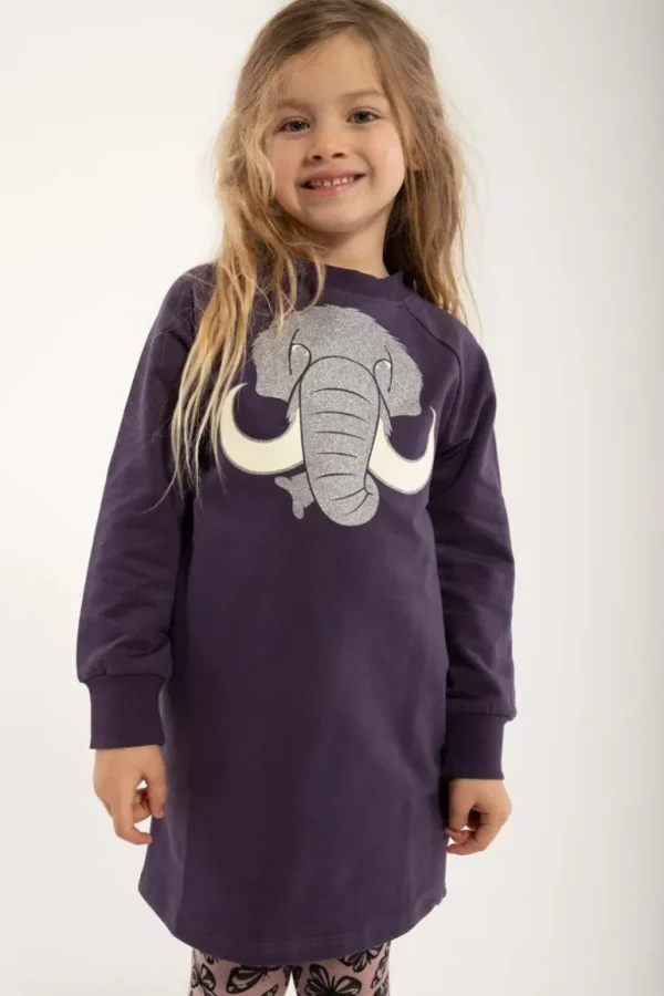 Danefæ Dyrfurry Sweat Dress Black Mauve MAMMUT | Børn Sweatshirts