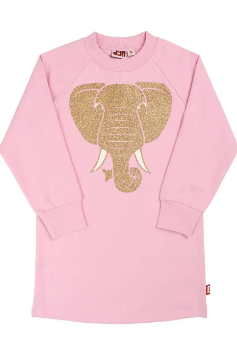 Danefæ Dyrfurry Sweat Dress Pastel Pink ELEFANT | Børn Sweatshirts