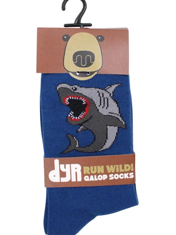 Danefæ Dyrgalop socks Deep Blue HVIDHAJ | Børn Strømper