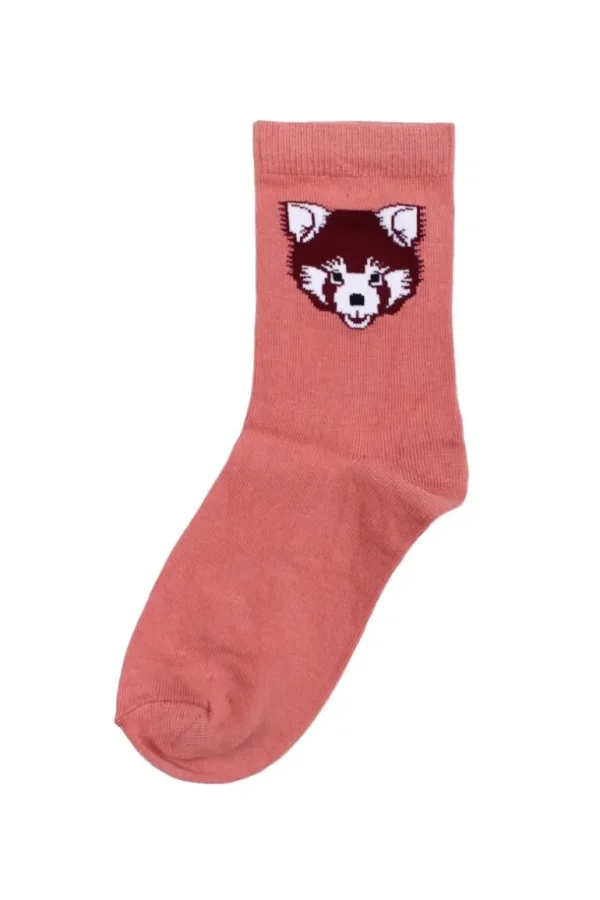 Danefæ Dyrgalop socks Old Rose ROED PANDA | Børn Strømper