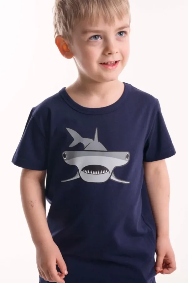 Danefæ Dyrgrowl T Navy HAMMERHAJ | Børn T-shirts