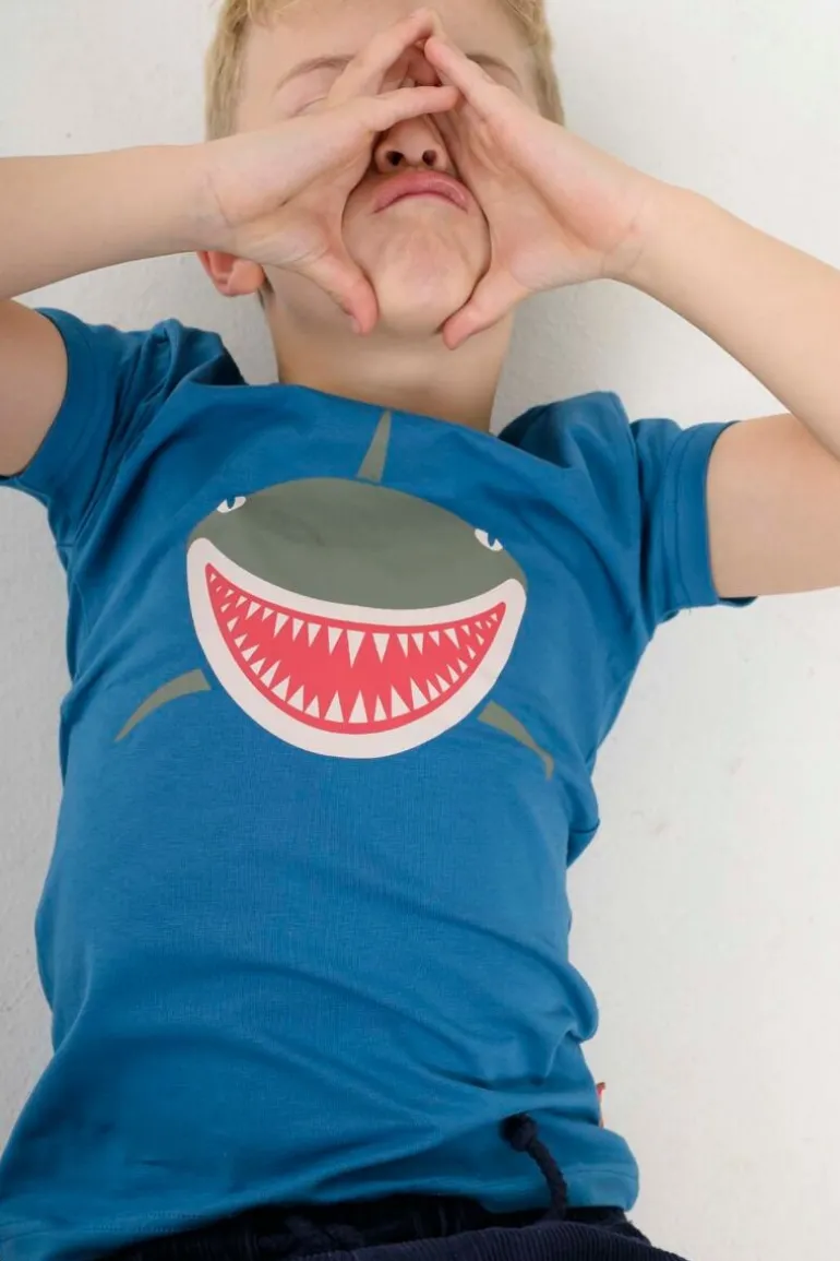 Danefæ Dyrgrowl T NOOS Dusty Blue haj | Børn T-shirts