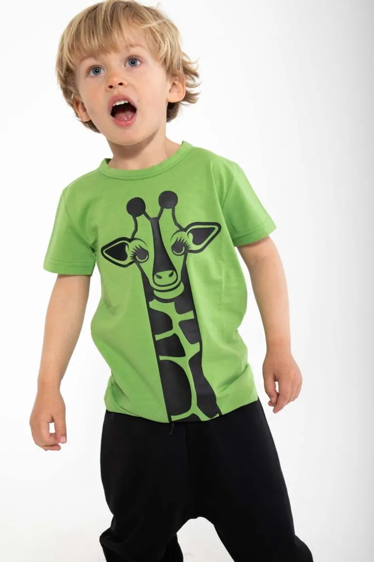 Danefæ Dyrgrowl T Olive GIRAF | Børn T-shirts