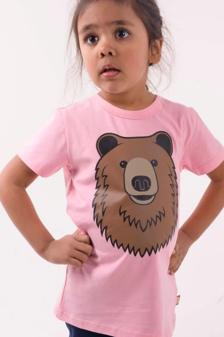 Danefæ Dyrgrowl T Pastel Pink BRUN BJOERN | Børn T-shirts