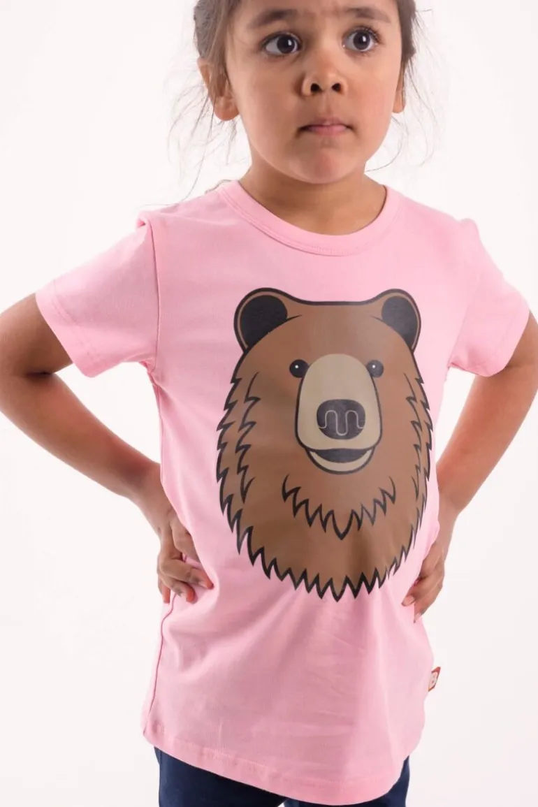 Danefæ Dyrgrowl T Pastel Pink BRUN BJOERN | Børn T-shirts