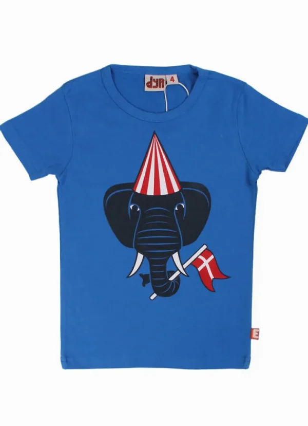 Danefæ Dyrgrowl T Regal Blue HURRA ELEFANT | Børn T-shirts