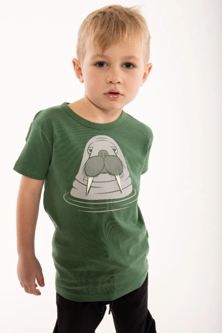 Danefæ Dyrgrowl T Rover Khaki HVALROS | Børn T-shirts