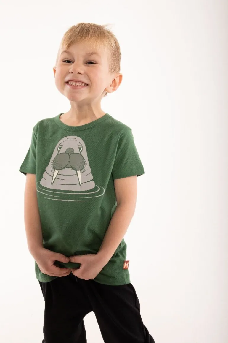 Danefæ Dyrgrowl T Rover Khaki HVALROS | Børn T-shirts