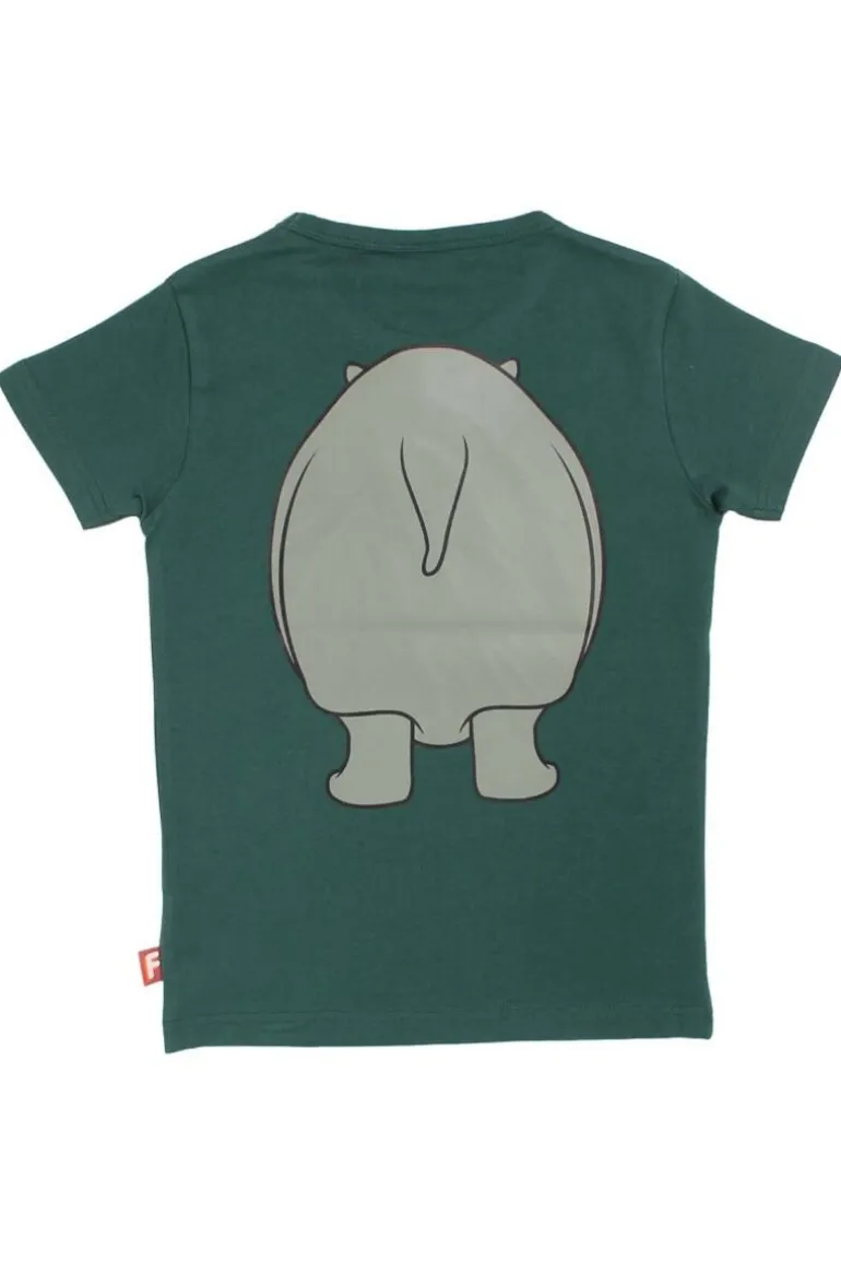 Danefæ Dyrgrowl T Din Ven Dark Khaki FLODHEST | Børn T-shirts