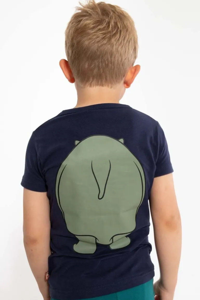 Danefæ Dyrgrowl T Din Ven Dark Navy FLODHEST | Børn T-shirts