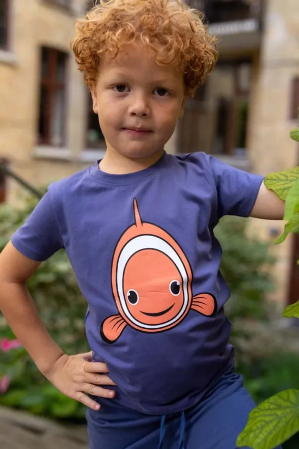 Danefæ Dyrgrowl T Grey Marine KLOVNFISK | Børn T-shirts