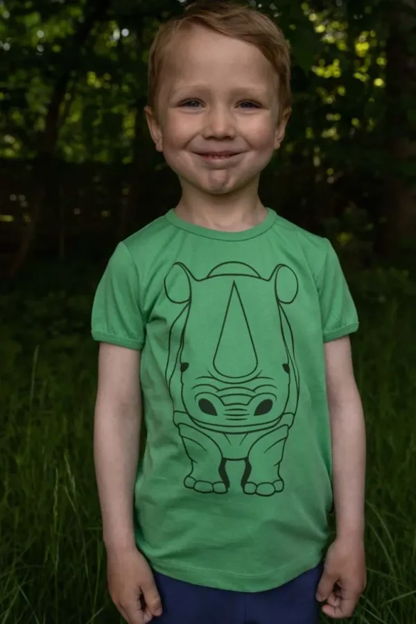 Danefæ Dyrhide T Dusty Green OUTLINE NAESEHORN | Børn T-shirts