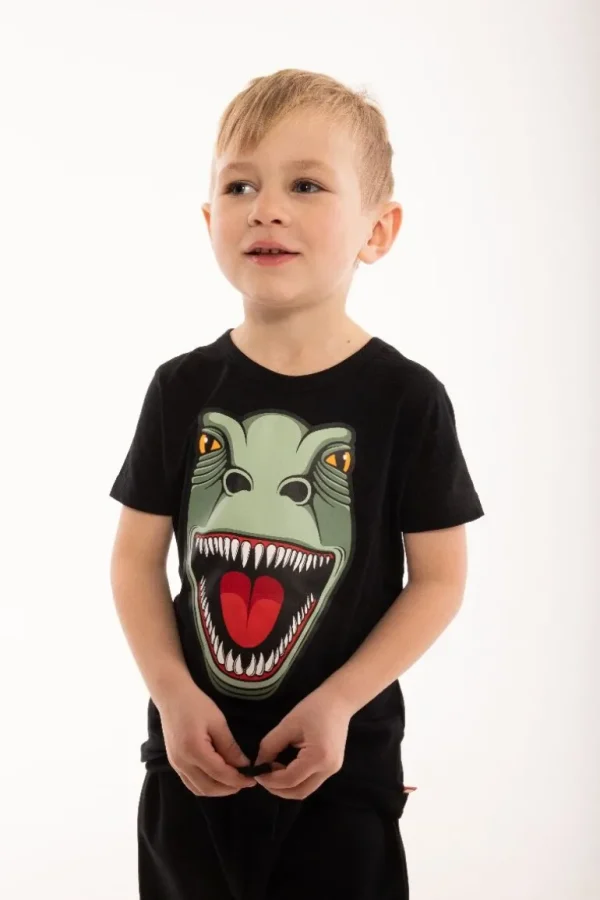 Danefæ Dyrhowl Tee NOOS Black T-REX | Børn T-shirts