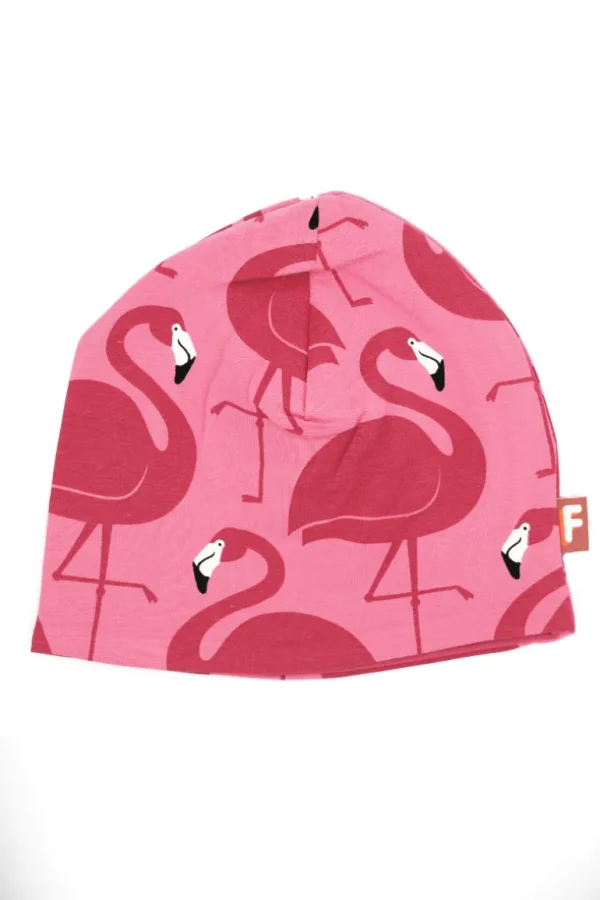 Danefæ Dyrloeve Beanie Pink FLAMINGO AOP | Børn Vanter Og Huer | Huer Og Vanter