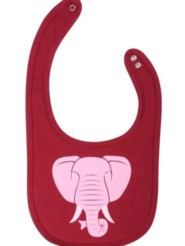 Danefæ Dyrmunchie Bib Deep Red ELEFANT | Hagesmække