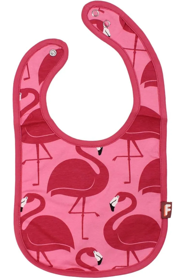 Danefæ Dyrmunchie Bib Pink FLAMINGO AOP | Hagesmække