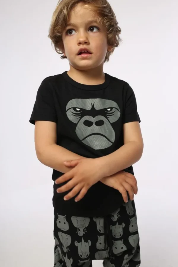Danefæ Dyrprimate SS NOOS Black ZOOMGORILLA | Børn T-shirts