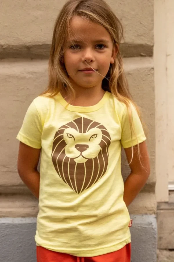 Danefæ Dyrprimate SS NOOS Light Lemon LOEVE | Børn T-shirts