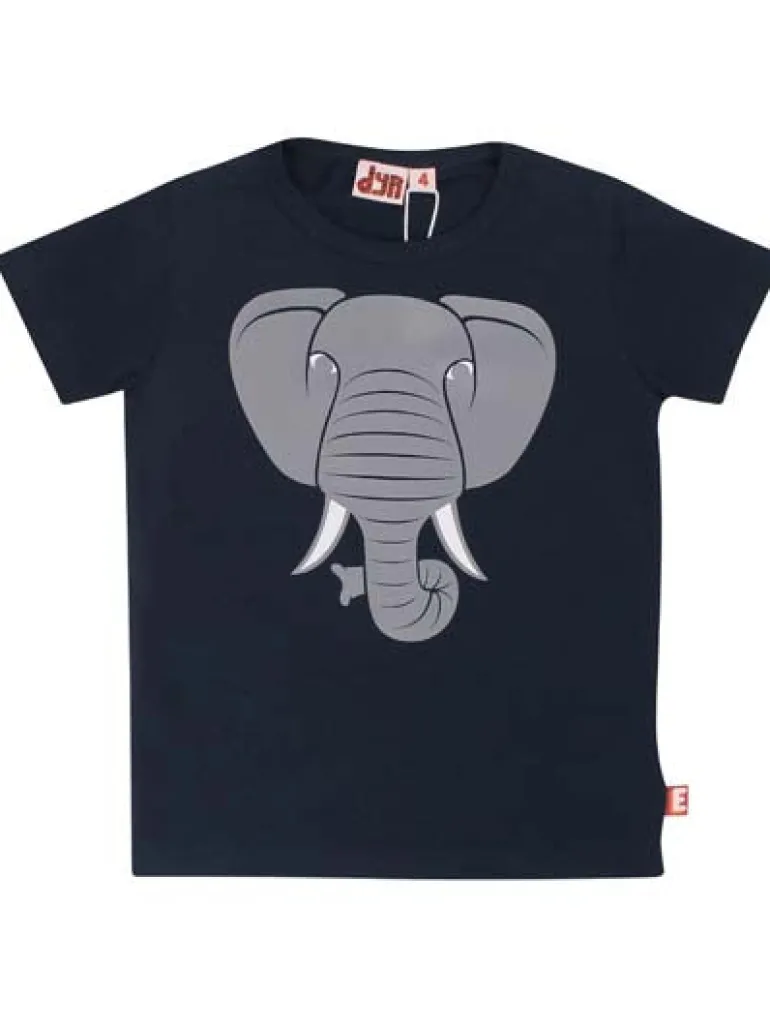 Danefæ Dyrprimate SS NOOS Navy ELEFANT | Børn T-shirts