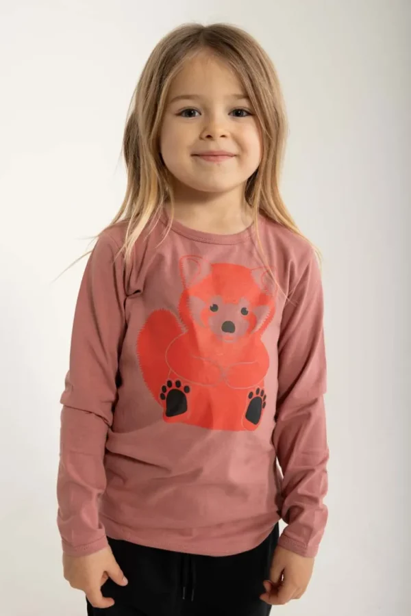 Danefæ Dyrroar T Antique Rose FULL RED PANDA | Børn Bluser