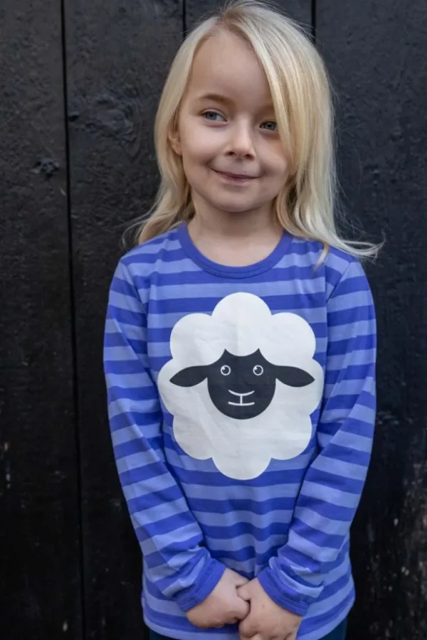 Danefæ Dyrroar T AOP/STRIB Cold Purple/Ice Viola FAAR | Børn Bluser