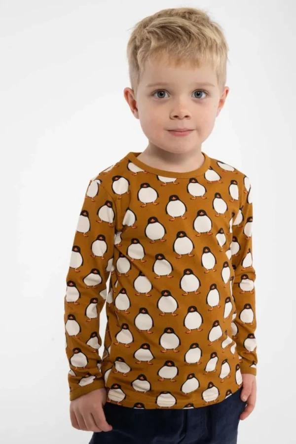 Danefæ Dyrroar T AOP/STRIB Golden Honey PINGVIN | Børn Bluser