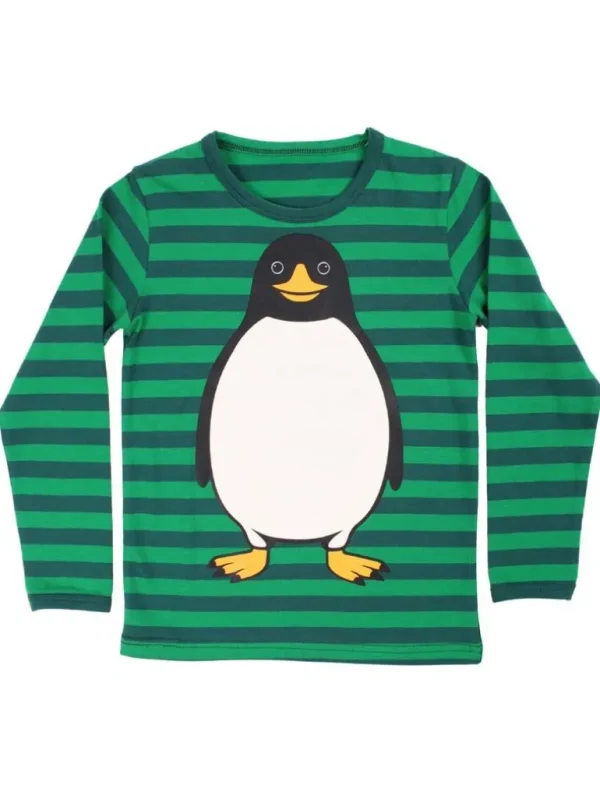 Danefæ Dyrroar T AOP/STRIB Green/Dark Duck PINGVIN | Børn Bluser