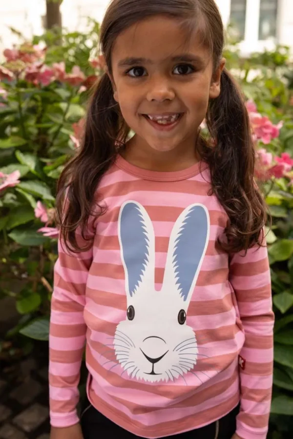 Danefæ Dyrroar T AOP/STRIB Lovely Rose/Antique Rose VILDKANIN | Børn Bluser