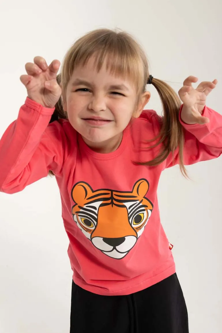 Danefæ Dyrroar T Bright Pink TIGER | Børn Bluser
