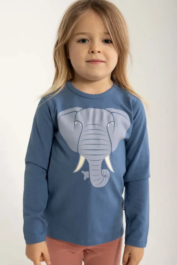 Danefæ Dyrroar T Cold Blue ELEFANT | Børn Bluser