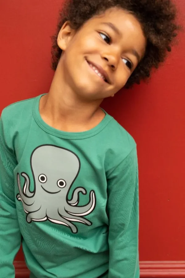 Danefæ Dyrroar T Cold Green BLAEKSPRUTTE | Børn Bluser