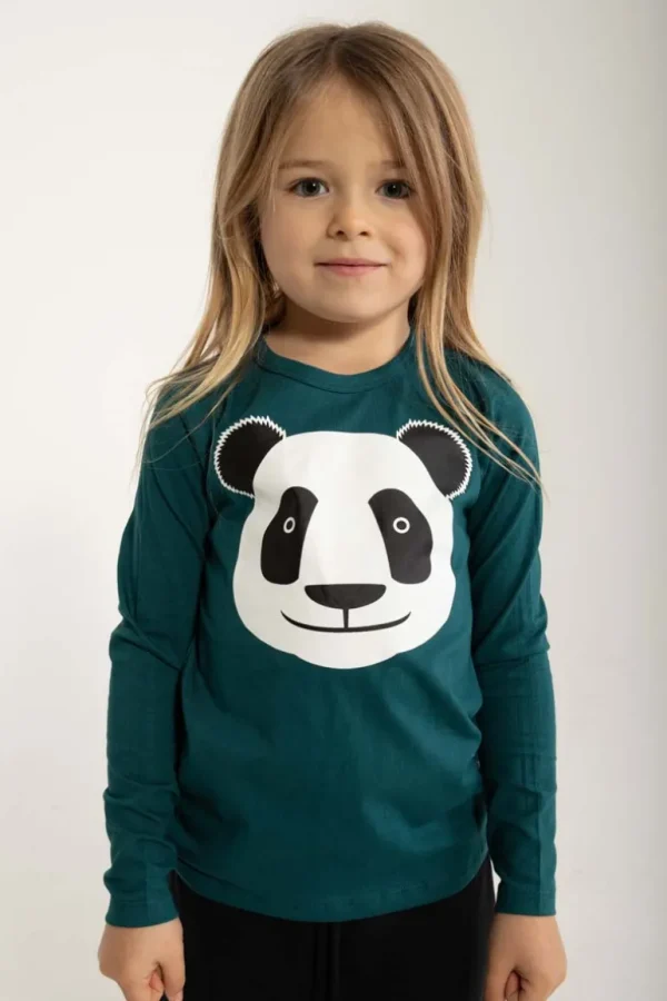 Danefæ Dyrroar T Dark Slate PANDA | Børn Bluser