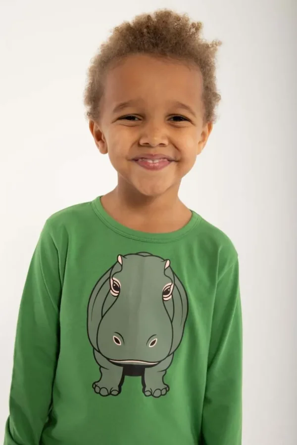 Danefæ Dyrroar T Din Ven Fall Jungle FLODHEST | Børn Bluser