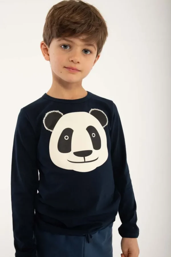 Danefæ Dyrroar T Navy PANDA | Børn Bluser