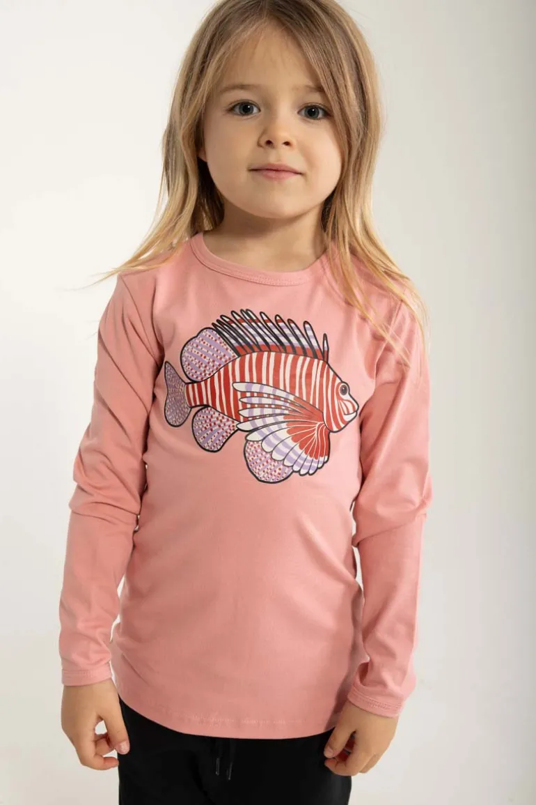 Danefæ Dyrroar T Vintage Rose DRAGEFISK | Børn Bluser