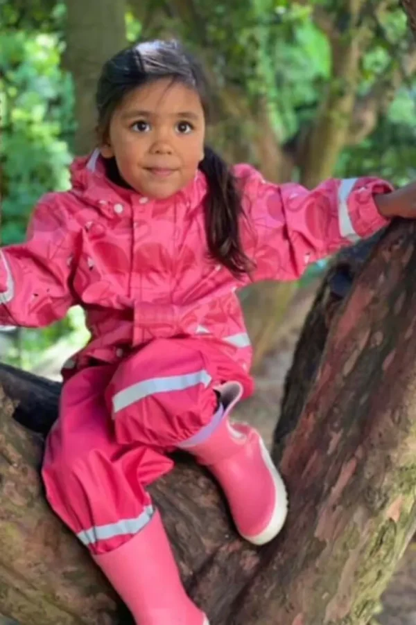 Danefæ Dyrseason Rain Set Pink FLAMINGOS | Børn Regntøj