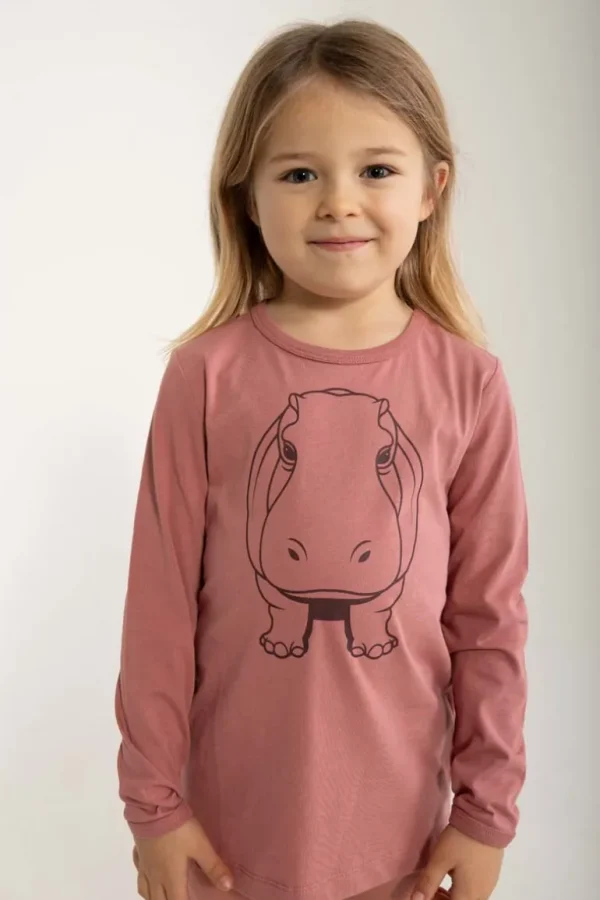 Danefæ Dyrshedding T Antique Rose OUTLINE FLODHEST | Børn Bluser