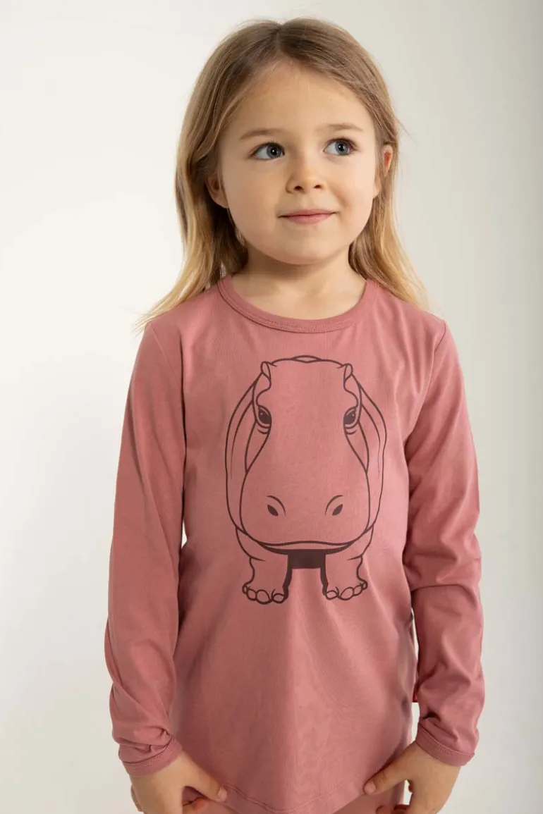 Danefæ Dyrshedding T Antique Rose OUTLINE FLODHEST | Børn Bluser