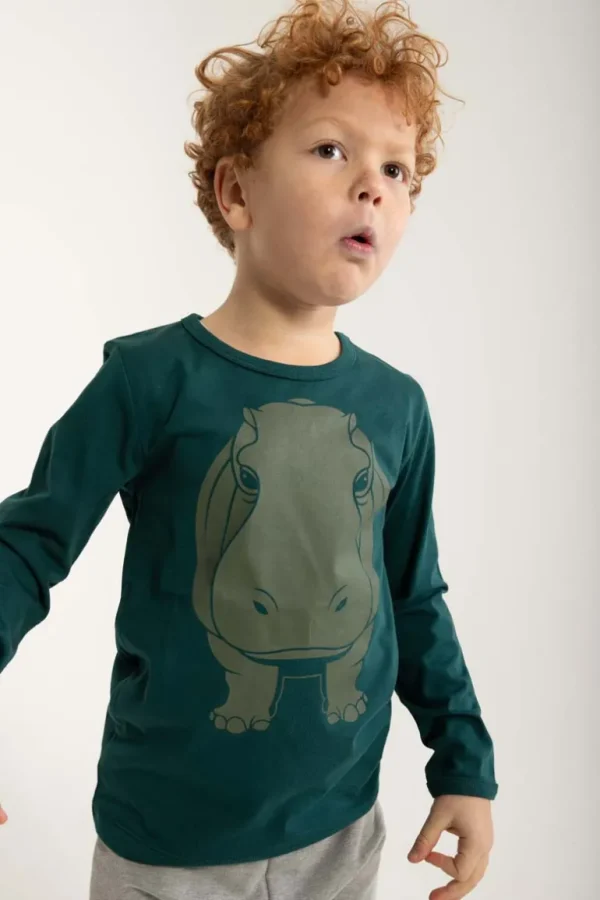 Danefæ Dyrshedding T Dark Slate UNICO FLODHEST | Børn Bluser