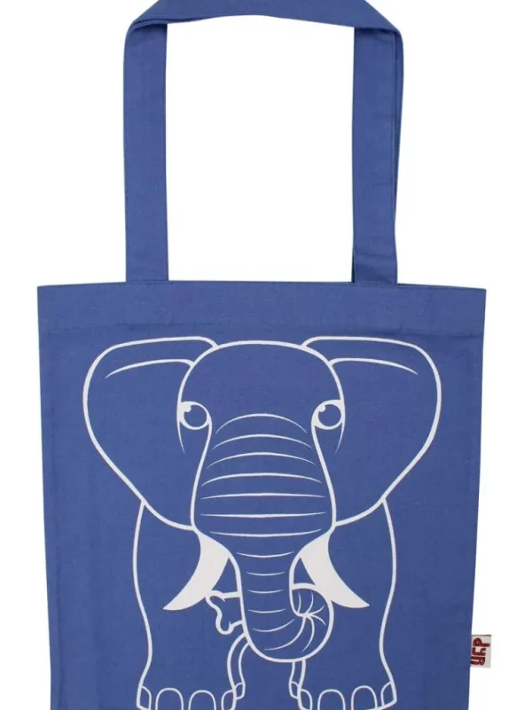 Danefæ Dyrshopper Dusty Blue ELEFANT OUTLINE | Dame/Børn Tasker | Tasker