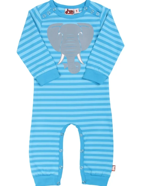 Danefæ Dyrtweet Suit AOP/Strib Clear Blue/Mild Blue ELEFANT | Heldragter