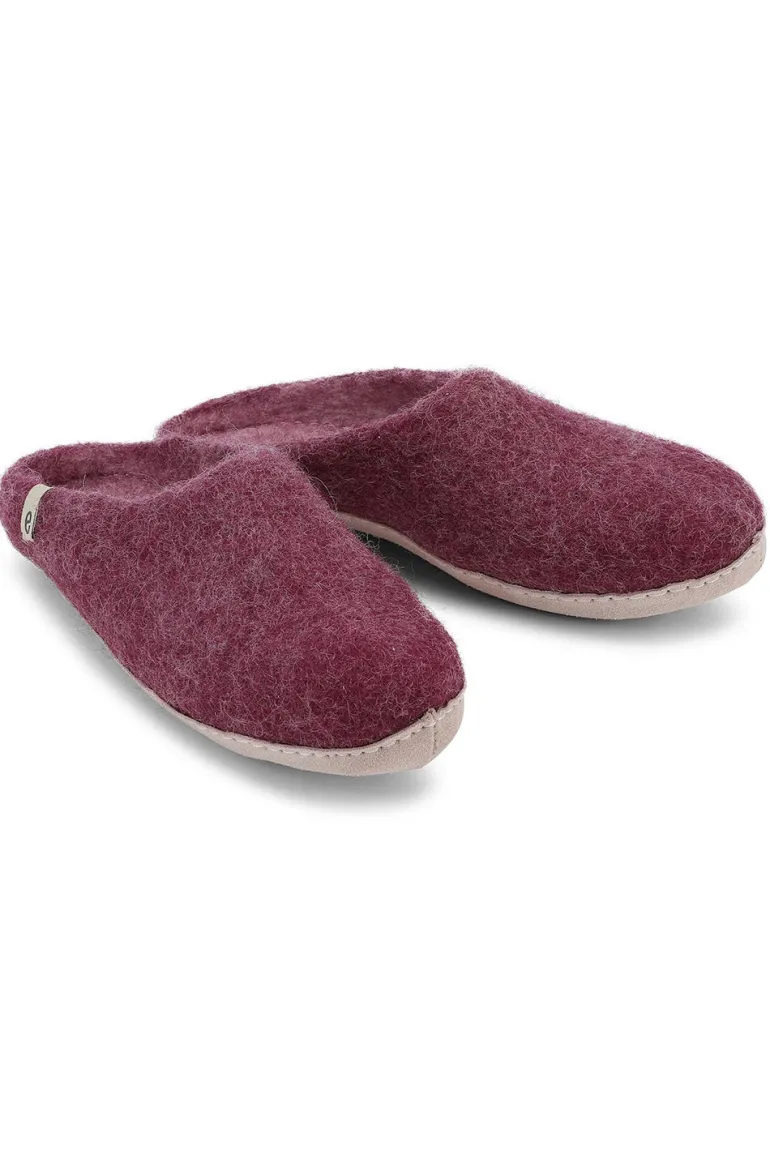 Danefæ Egos Copenhagen Wool Slipper Bordeaux | Dame Hjemmesko