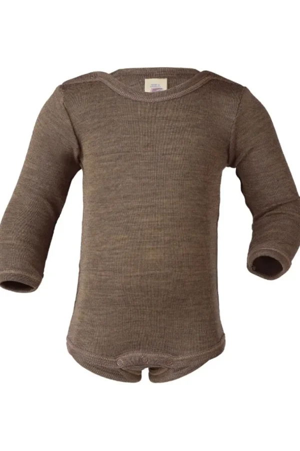 Danefæ Engel Wool Natur Baby Body LS w.Buttons GOTS | Uld | Bodies