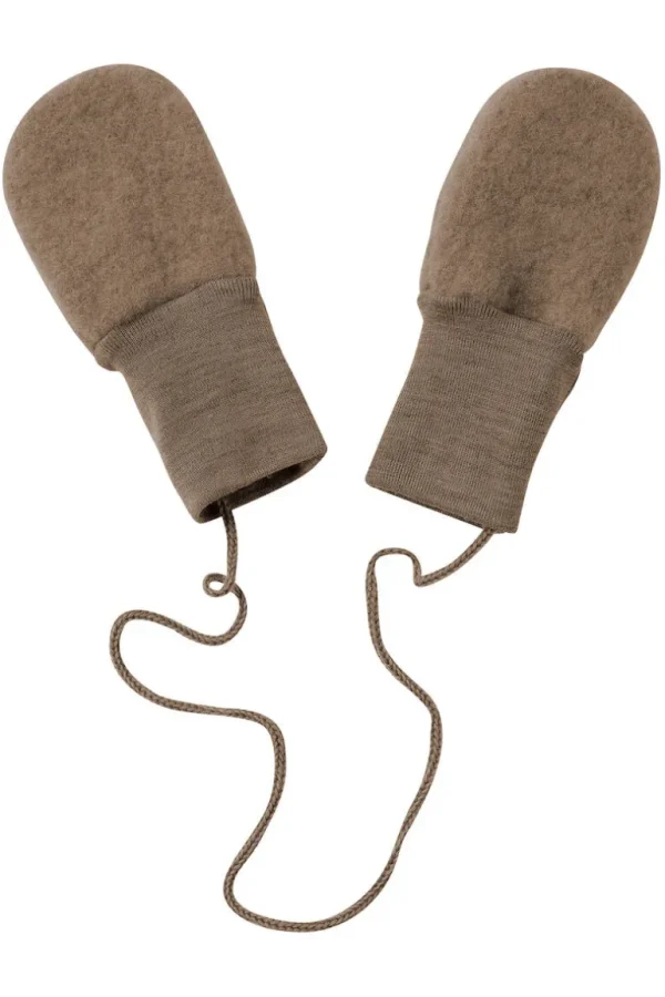 Danefæ Engel Wool Natur Baby Mittens Walnut Melange | Uld | Huer Og Vanter