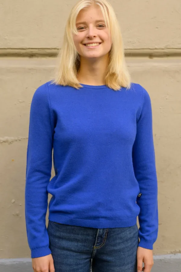 Danefæ ESS - Bliss Merino Sweater Royal Blue | Dame Strik